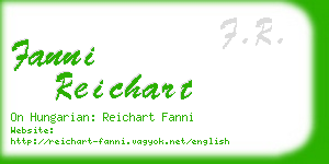 fanni reichart business card